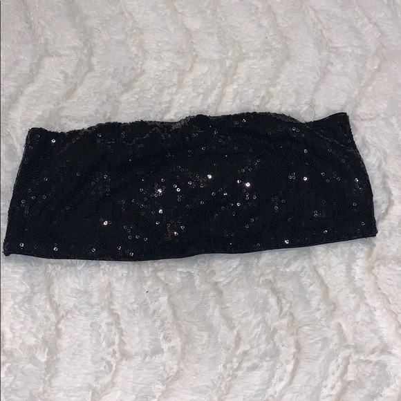 Express Other - NWT Express Black Sequin Bandeau